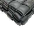 Load image into Gallery viewer, Bottega Veneta Black Leather Medium Padded Cassette Intrecciato Shoulder Bag