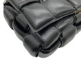 Load image into Gallery viewer, Bottega Veneta Black Leather Medium Padded Cassette Intrecciato Shoulder Bag