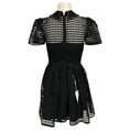 Load image into Gallery viewer, Self-Portrait Black Grid Lace Mini Dress