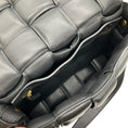 Load image into Gallery viewer, Bottega Veneta Black Leather Medium Padded Cassette Intrecciato Shoulder Bag