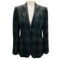 Load image into Gallery viewer, Kiton Green / Black Plaid Silk Lined Cashmere Blazer