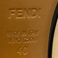 Load image into Gallery viewer, Fendi Beige / Gold Studded Suede and Leather Block Heel Sandals