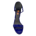 Load image into Gallery viewer, Reed Krakoff Blue Patent Leather and Suede Block Heel Sandals

