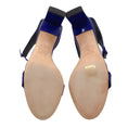Load image into Gallery viewer, Reed Krakoff Blue Patent Leather and Suede Block Heel Sandals
