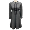 Load image into Gallery viewer, Geoffrey Beene Vintage Grey Flared Wool Dress