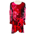 Load image into Gallery viewer, Giambattista Valli Pink / Red Multi Floral Printed Silk Chiffon Dress