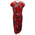 Load image into Gallery viewer, Dries Van Noten Red / Black Multi Floral Printed Midi Dress
