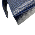 Load image into Gallery viewer, Balenciaga Navy Blue Croc Embossed Small Neo Classic City Satchel