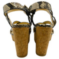 Load image into Gallery viewer, Jimmy Choo Snake Embossed Aleli Cork Wedge Sandals