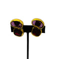 Load image into Gallery viewer, Chanel Vintage Purple / Gold Enamel Clip-on Earrings