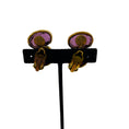 Load image into Gallery viewer, Chanel Vintage Purple / Gold Enamel Clip-on Earrings