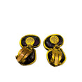 Load image into Gallery viewer, Chanel Vintage Purple / Gold Enamel Clip-on Earrings