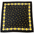 Load image into Gallery viewer, Bvlgari Black / Yellow Square Silk Twill Scarf