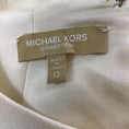 Load image into Gallery viewer, Michael Kors Collection Ivory / Gold Button Detail Sleeveless Wool Crepe Dress
