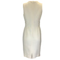 Load image into Gallery viewer, Michael Kors Collection Ivory / Gold Button Detail Sleeveless Wool Crepe Dress
