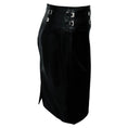 Load image into Gallery viewer, Jil Sander Black / Silver Embellished Detail Leather Skirt