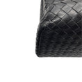Load image into Gallery viewer, Bottega Veneta Black Intrecciato Woven Leather Double Top Handle Handbag with Shoulder Strap