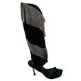 Load image into Gallery viewer, Giuseppe Zanotti Black Demode 105 Crystal Embellished Satin Sandals