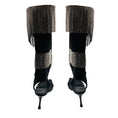 Load image into Gallery viewer, Giuseppe Zanotti Black Demode 105 Crystal Embellished Satin Sandals