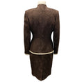 Load image into Gallery viewer, Tissus Ungaro Premiere Paris Vintage Brown Damask Jacquard Brocade Jacket and Skirt Suit Set