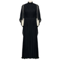 Load image into Gallery viewer, Elie Saab Black Pleated Silk Chiffon Gown