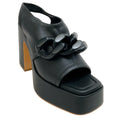 Load image into Gallery viewer, Stella McCartney Black Black Skyla Stretch Platform Sandals
