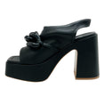 Load image into Gallery viewer, Stella McCartney Black Skyla Stretch Platform Sandals
