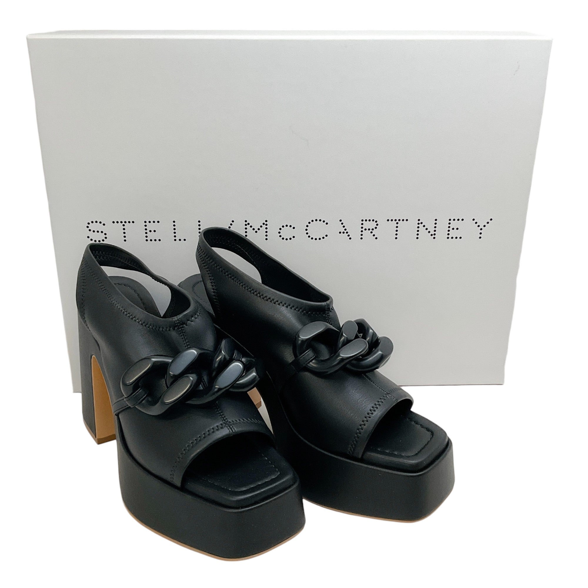 Stella McCartney Black Skyla Stretch Platform Sandals