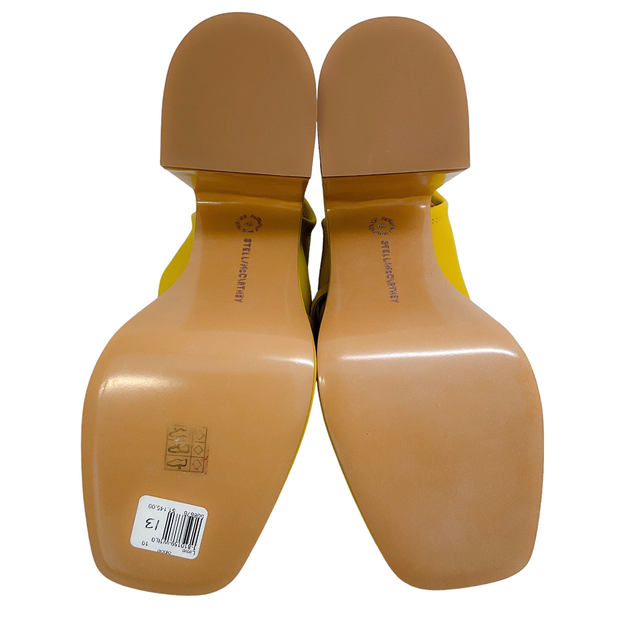 Stella McCartney Lime Skyla Stretch Platform Sandals