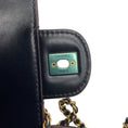 Load image into Gallery viewer, Chanel Black / Burgundy Trimmed Quilted Leather Single Flap Handbag with Aged Gold Hardware