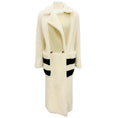 Load image into Gallery viewer, Max Mara Sfilata Ivory / Black Mid Length Lamb Shearling and Lambskin Leather Coat