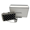 Load image into Gallery viewer, Chanel Silver / Black Pre-Fall 2015 Metiers d'Art Paris-Salzburg Velvet Trimmed Metal Clutch