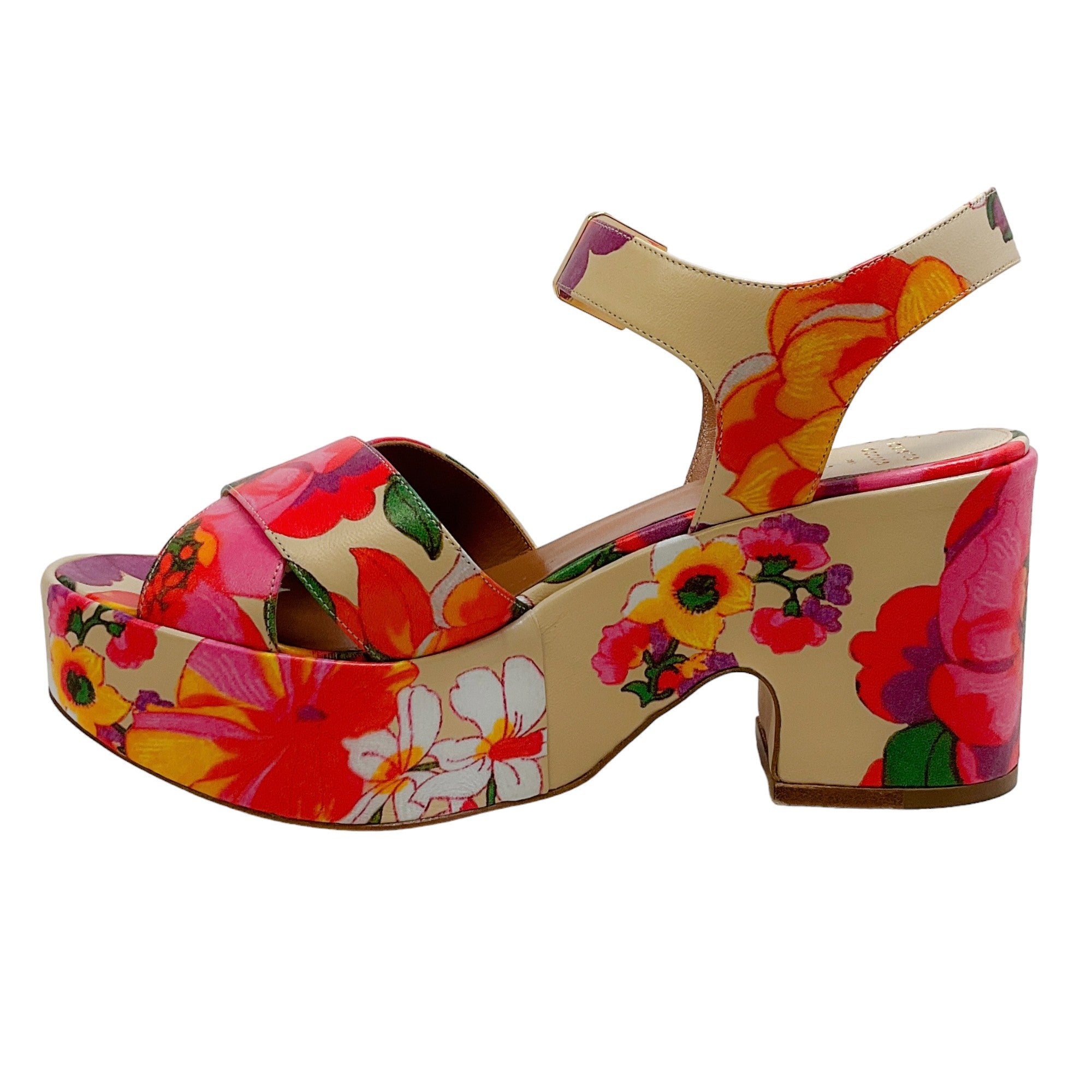 Laurence Dacade Beige / Multi Floral Nadine Platform Sandals