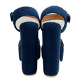 Load image into Gallery viewer, Laurence Dacade Navy Blue Terry Rosella Platform Sandals