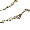 Load image into Gallery viewer, Chanel 2018 CC Logo Pearl Embellished Long Gold Chain Necklace with Camellias