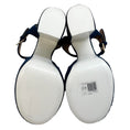 Load image into Gallery viewer, Laurence Dacade Navy Blue Terry Rosella Platform Sandals