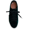 Load image into Gallery viewer, Alaia Green Perforated Velvet Sneakers