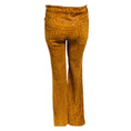 Load image into Gallery viewer, SPRWMN Cognac Flower Five Pocket Suede Micro Flare Pants