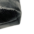 Load image into Gallery viewer, Salvatore Ferragamo Black Snakeskin Leather Double Top Handle Tote Handbag