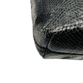 Load image into Gallery viewer, Salvatore Ferragamo Black Snakeskin Leather Double Top Handle Tote Handbag