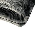 Load image into Gallery viewer, Salvatore Ferragamo Black Snakeskin Leather Double Top Handle Tote Handbag