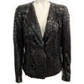 Load image into Gallery viewer, Akris Black Patent Animal Print Jacket