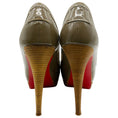 Load image into Gallery viewer, Christian Louboutin Taupe Patent Peniche Peep Toe Pumps