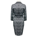 Load image into Gallery viewer, Samantha Sung Black / White Tweed Print Cotton Stretch Wrap Dress
