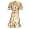 Load image into Gallery viewer, Michael Kors Collection Nude / Rosewood Belted Floral Printed Crepe Dress
