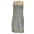 Load image into Gallery viewer, Fabiana Filippi Grey Sleeveless Suede Leather and Metallic Knit Dress
