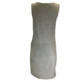 Load image into Gallery viewer, Fabiana Filippi Grey Sleeveless Suede Leather and Metallic Knit Dress
