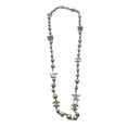 Load image into Gallery viewer, Chanel Cream / Silver 2006 CC Logo Faux Pearl and Strass Star Pendant Necklace