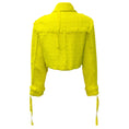 Load image into Gallery viewer, MSGM Neon Yellow Ribbon Tweed Jacket