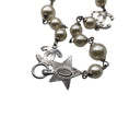Load image into Gallery viewer, Chanel Cream / Silver 2006 CC Logo Faux Pearl and Strass Star Pendant Necklace